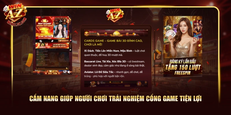 Winaz - Trang Chủ Cổng Game Số #1 Winaz.com | Tặng 8888K 23 Cẩm nang giúp người chơi trải nghiệm cổng game tiện lợi