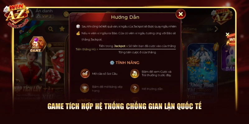 Cách Chơi Xóc Đĩa WinAZ & Mẹo Soi Cầu Thắng Lớn Đến 90% 2 Game tích hợp hệ thống chống gian lận quốc tế