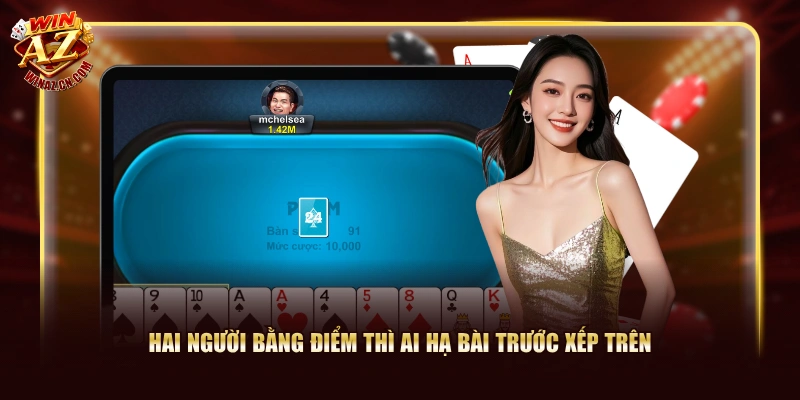 Hai người bằng điểm thì ai hạ bài trước xếp trên