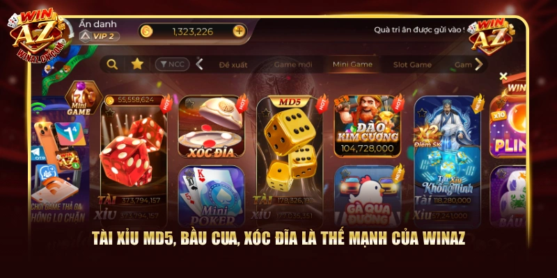 Winaz - Trang Chủ Cổng Game Số #1 Winaz.com | Tặng 8888K 20 Tài Xỉu MD5, Bầu Cua, Xóc Đĩa là thế mạnh của WinAZ